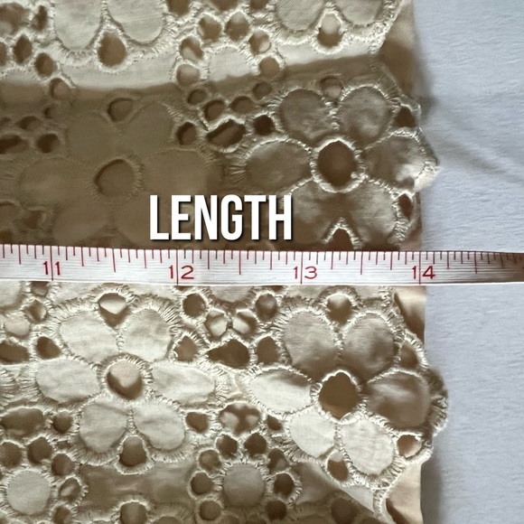 Y2K J Crew : cream floral eyelet mini skirt - Picture 11 of 11